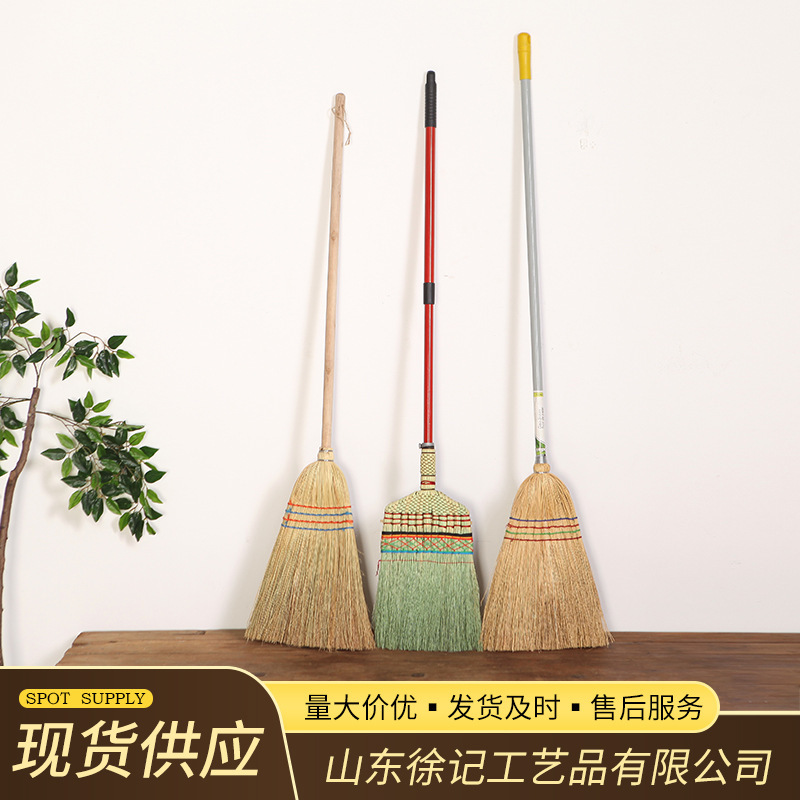 Supply timely delivery wooden pole broom cleaning garden outdoor cleaning cleaning sanitation tools floor courtyard