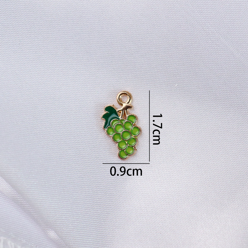 Colgante de frutas de aleación con gota de aceite, DIY pulseras y pendientes