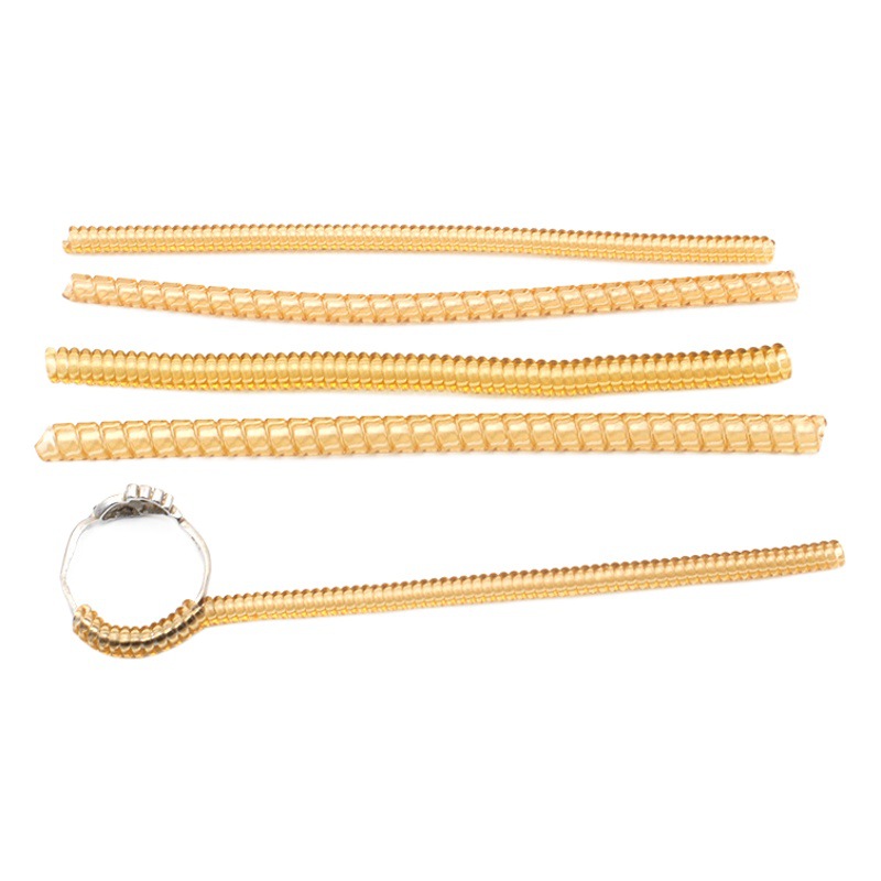 Gold Ring Regulator Transparent Invisible Spring Wire Ring Size Adjustable Plastic Telephone Line Regulator