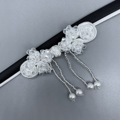 Outerwear with handmade woven bead tassels, fur accessories, button setting, pearl buttons, manufacturer wholesale