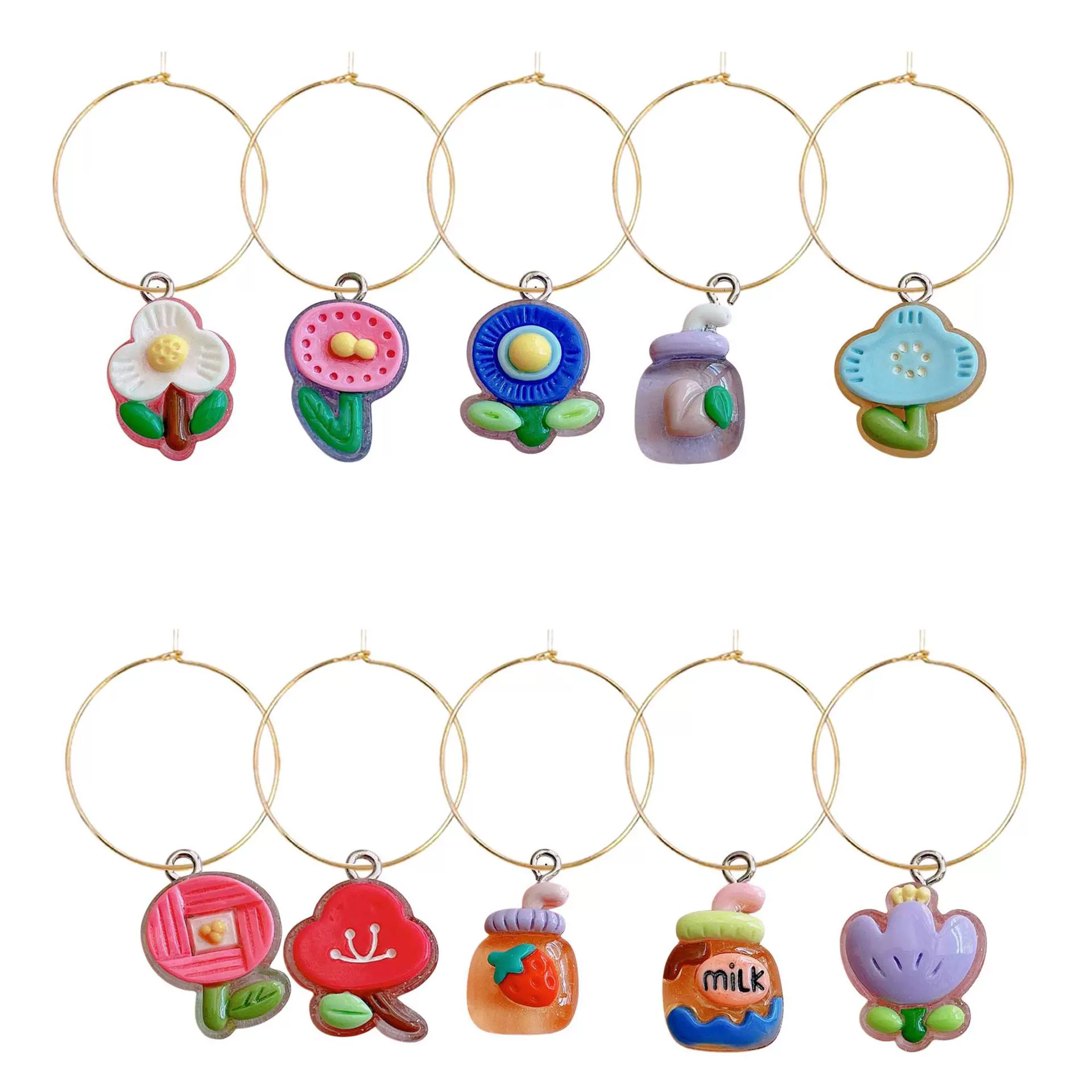 Необходимый кулон для бокала для вина из перламутровой смолы с шипами для вечеринки в честь Хэллоуина на Etsy.