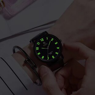 Exam Watch Korean Version Simple and Trend Quartz Student Watch Men's Women's College Wind Vocal Art Couple Watch