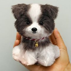 ネットの赤いツイストの子犬の手作りのdiy材料は超太い毛根のぬいぐるみを包んで七夕祭りを作って彼氏に送ります。