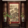 山水青绿茶室客厅挂画