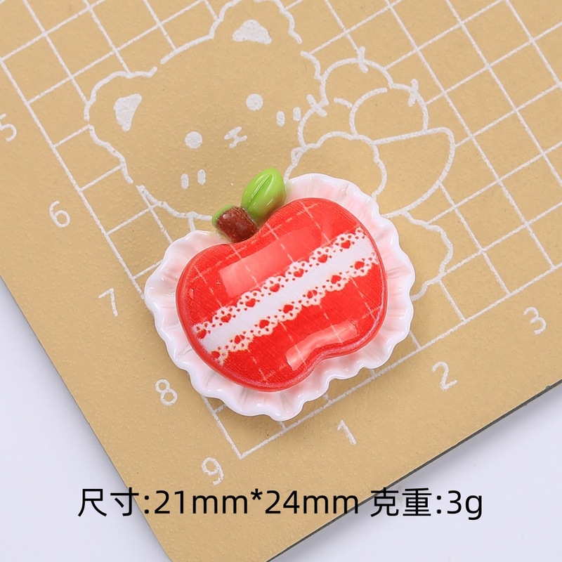可爱花边水果卡通手工diy饰品配件洞洞鞋扣材料奶油胶树脂小配件|undefined