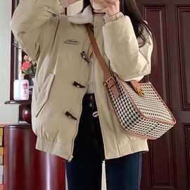 加绒加厚外套女韩系欧美百搭棉衣棉服夹克毛绒新款秋冬季宽松羊羔