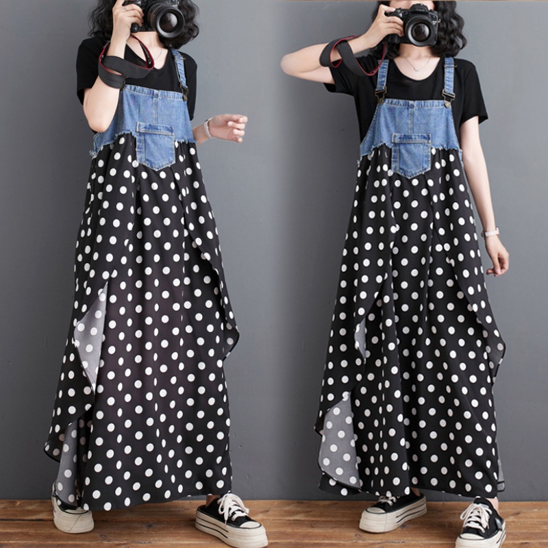 Shiffon denim design suspenders