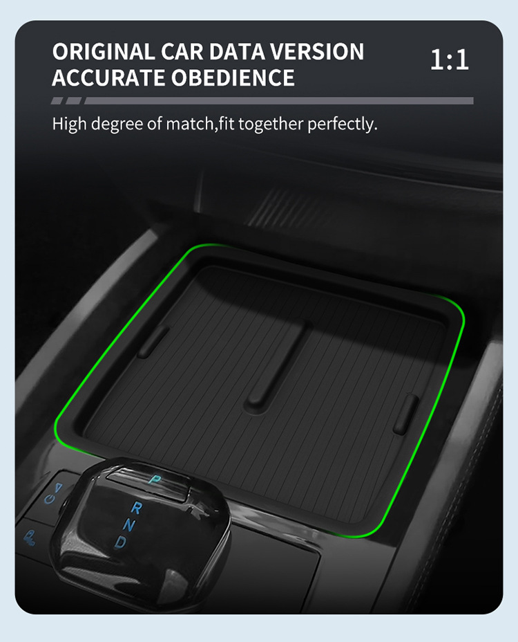 Suitable for 24 Byd M6 Central Control Wireless Charging Silicone Anti-Slip Mat Car Protection Car Supplies Modification Accessories