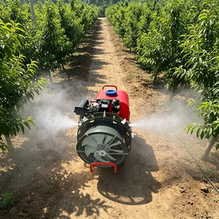 遥控履带式风送打药机 果园大棚农药喷洒车 果园弥雾式植保机械