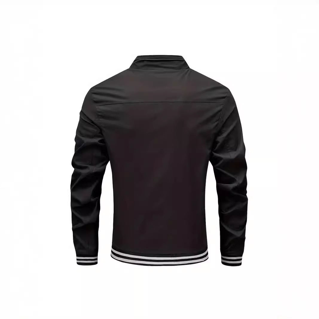 Spring and Autumn new business casual stand collar men's windproof youth jacket men_voghion.com