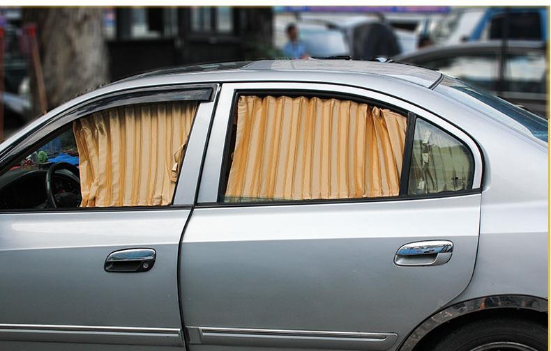 Modern Old Model Tucson Car-Specific Sunshade Curtains, Car-Mounted Double-Track Privacy Blackout Curtains