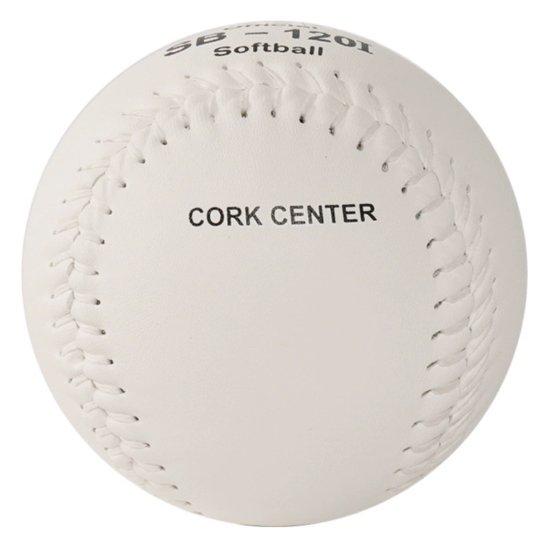 Мяч для софтбола белого цвета, с сердечником из ПВХ и пробки SB-120I, двухслойный кожаный, с сердечником из ПК, 12inch мяч для софтбола для игры в слоу-питч, с возможностью нанесения логотипа