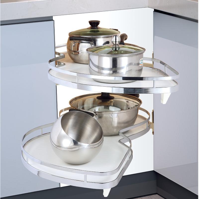 Esquina de gabinete de cocina de comercio exterior Esquina giratoria OVNI olla de monstruo pequeño armario de almacenamiento cesta de condimento cesta de tiro