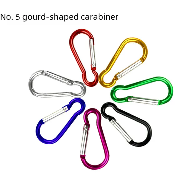 No. 5 Gourd-Shaped Aluminum Alloy Carabiner Outdoor Hanging Buckle Water Bottle Buckle Small Bag Buckle Luggage Fishing Gear Accessories Lock Buckle