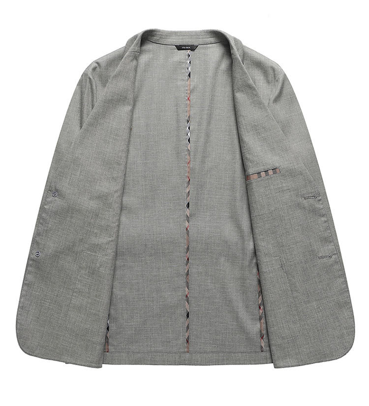 Erkek Giyim Erkek günlük takım elbise ilkbahar ve sonbahar keten hafif lüks iş tek batı orta yaşlı ve genç tek düğmeli moda takım elbise ceket_voghion.com