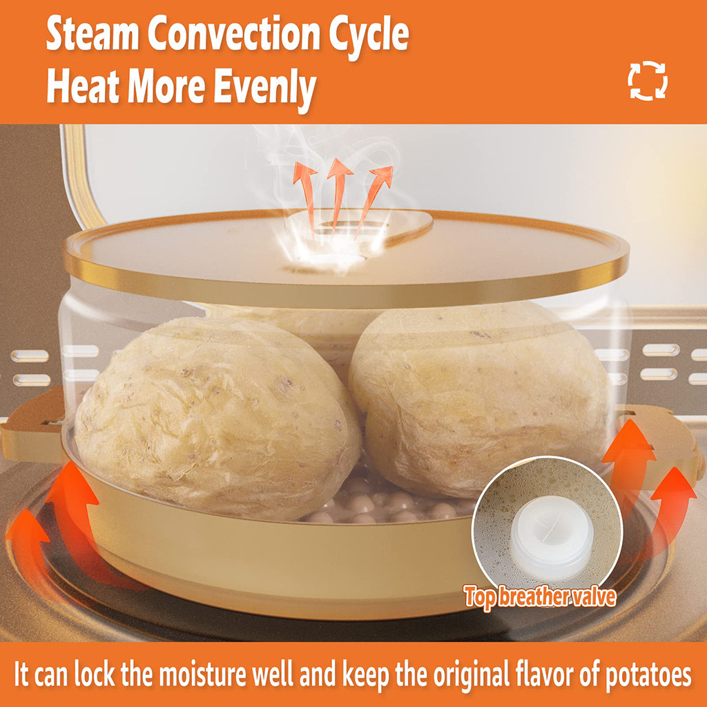 New Hot Selling Microwave Bacon Potato Can Potato Box Baking Tool Household Baking Helper