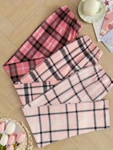 G 41317 Plaid High-waisted Wide-leg Pants ���Ӹ������ȿ�