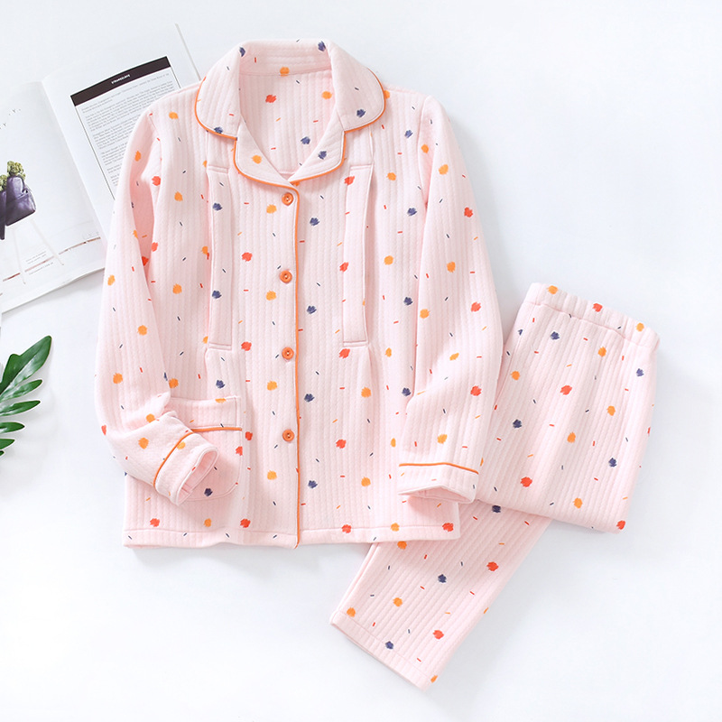 라펠-에어 코튼-땡땡이-핑크