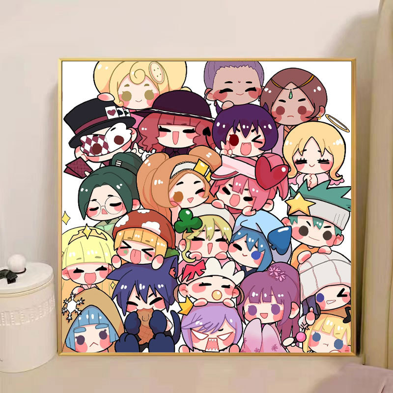 漫画 Q バージョンエッグマンパーティーシリーズ DIY デジタル油絵子供の手作り着色油絵装飾品卸売|undefined