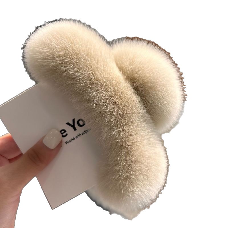 Clip de peluche de gran tamaño, clip de cabello de invierno y otoño de alta calidad, clip de cabello de tiburón, toque de cabeza