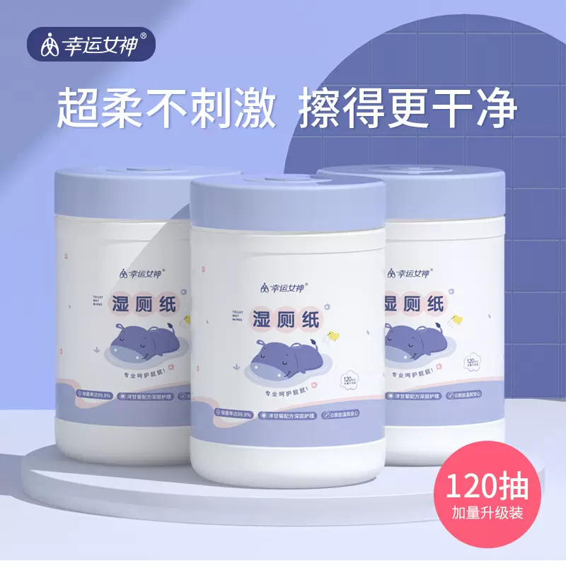 120抽湿厕纸家用桶装可擦私处厕所湿巾一次性擦屁屁卫生洁厕纸巾