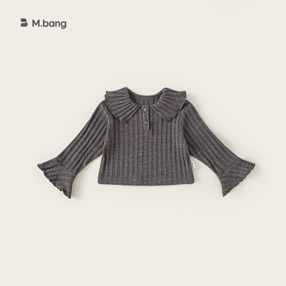 Yoobao ropa infantil de otoño niñas camiseta de punto 2026 nuevo bebé suéter de solapa pantalones de flor de dos piezas