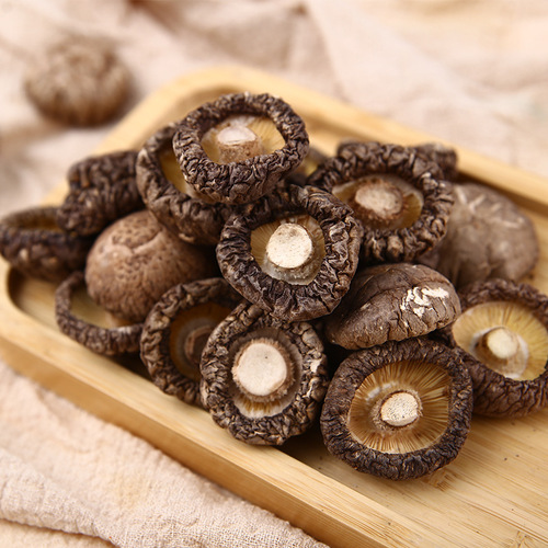 Home Use Dried Shiitake Mushrooms in Independent Bags, Bulk Packaging for Restaurants, Hotels, and Commercial Use, Thick-Fleshed, Rootless, Gold Coin Mushrooms, Winter Mushrooms, Dry Goods Wholesale