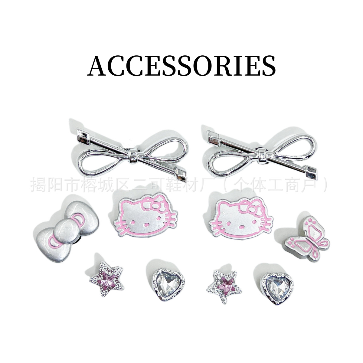 INS primavera nuevo ballet de perla punto de onda arco agujero agujero zapatos de ballet hebilla coreana diy accesorios desmontables