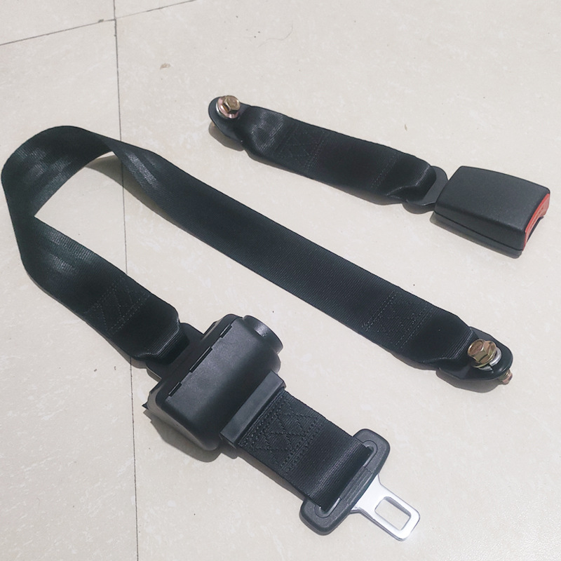 Car Seat Belt with Automatic Retractable Two-Point Design for Golf Carts, Buses, and Forklifts, Includes Self-Locking Function for Safety