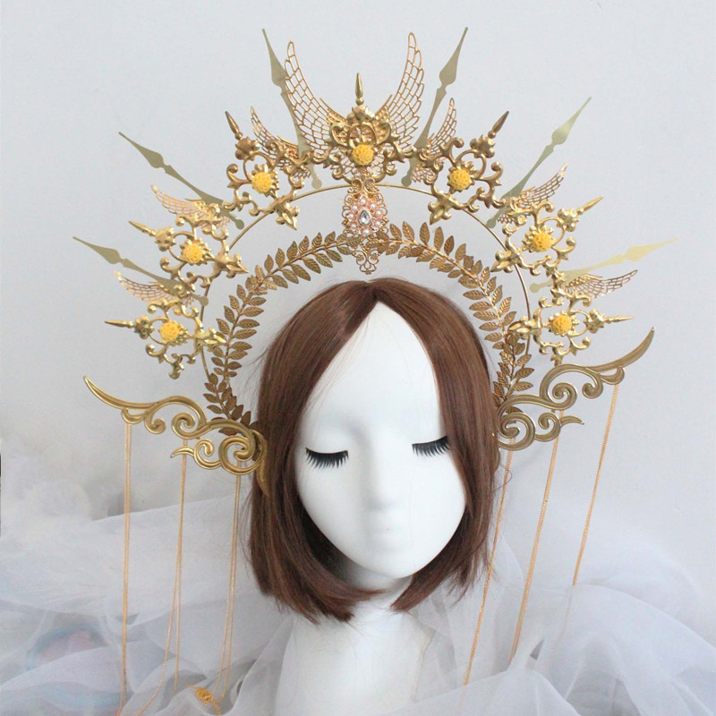 Lolita corona material paquete hecho a mano Lolita corona Navidad cumpleaños exagerado pasarela show tocado Accesorios
