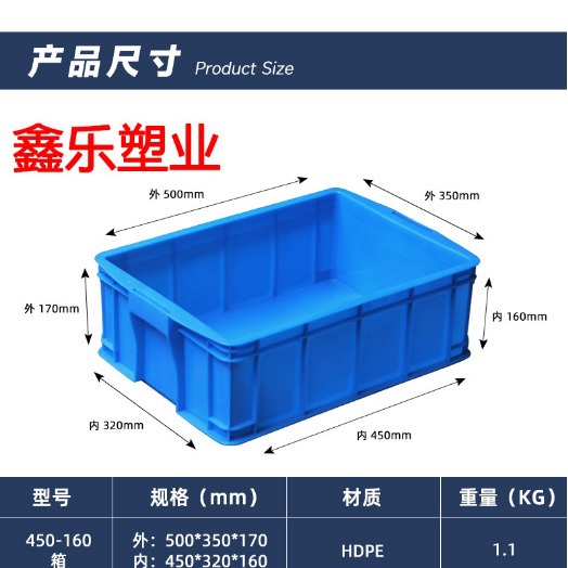物流塑料储物箱仓储EU加厚物流盒零部件配送箱PP新料多功能周转箱