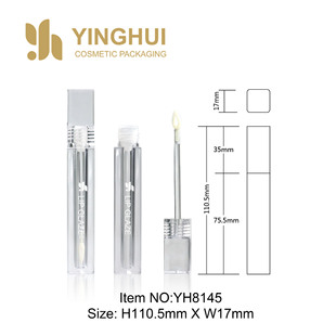Makeup Packaging Materials Square Lip Gloss Tube Cap Bottle Injection Molding Standard Brush Head
