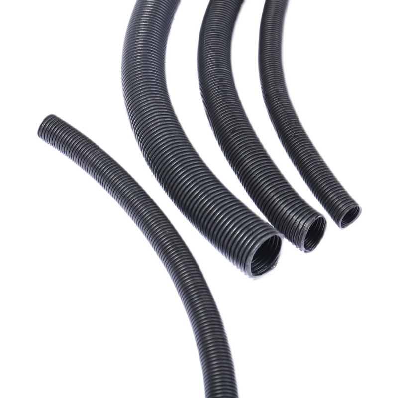 Bazo de cableado del automóvil, fuelle, tubo de protección de alambre ignífugo PP, protección del medio ambiente, aislamiento térmico a altas temperaturas, tubo roscado, apertura lateral