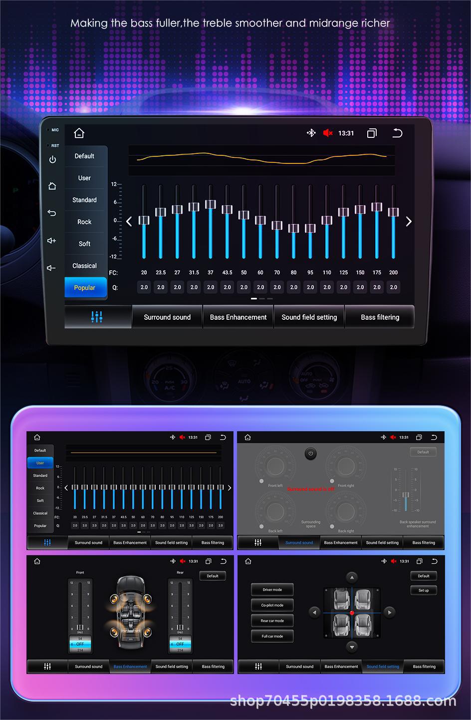 Cross-border 9-inch suitable for 00-09 Audi A4 Android large screen radio player car navigation