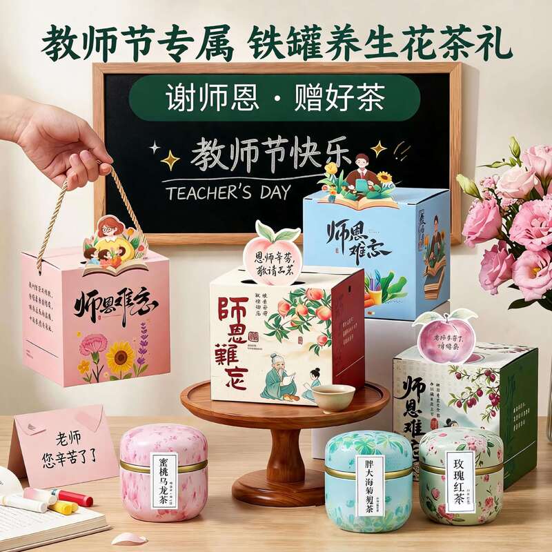 Teacher's Day gift for teachers: flower tea gift set, practical small gift, high-end peach oolong tea Teacher's Day gift for teachers: flower tea gift set, practical small gift, high-end peach oolong tea