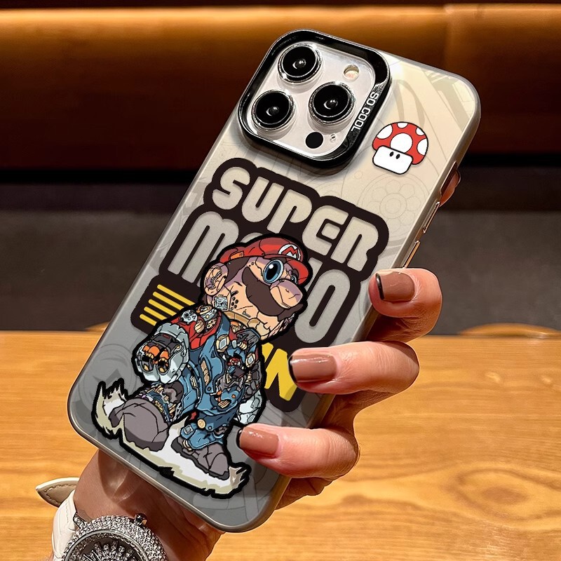 Mechanical Mario Suitable for Apple Iphone17 Mobile Phone Case Vivos18 High-End Cartoon Cute Protective Cover