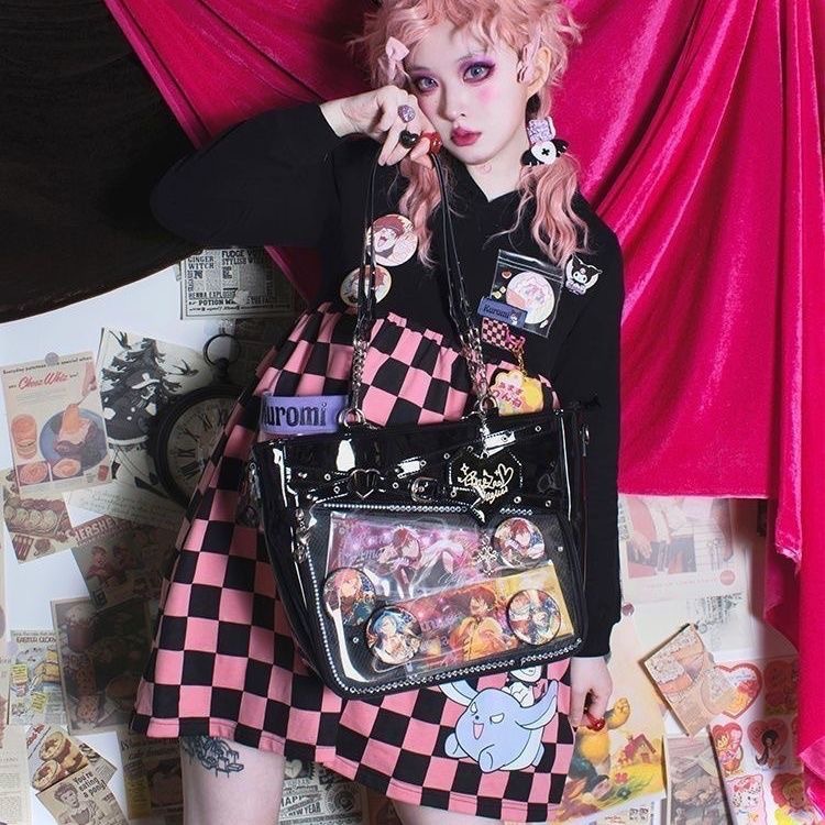 2024 Razdražljiva subkultura, ljuta djevojka Xiaomei, svakodnevno držanje u ruci, jedno rame, veliki kapacitet, putanja otkucaja srca,_voghion.com