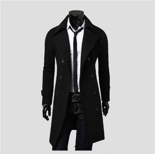 Men's Clothing men's autumn and winter men's mid length woolen coat fashion casual double breasted woolen coat_voghion.com