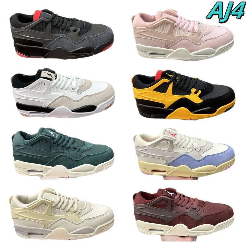 Putian Pure Original Aj4 Low-Top Retro Basketball Shoes Unisex Casual Sneakers with Large Cushioning Sports Shoes Rm Collaboration Edition