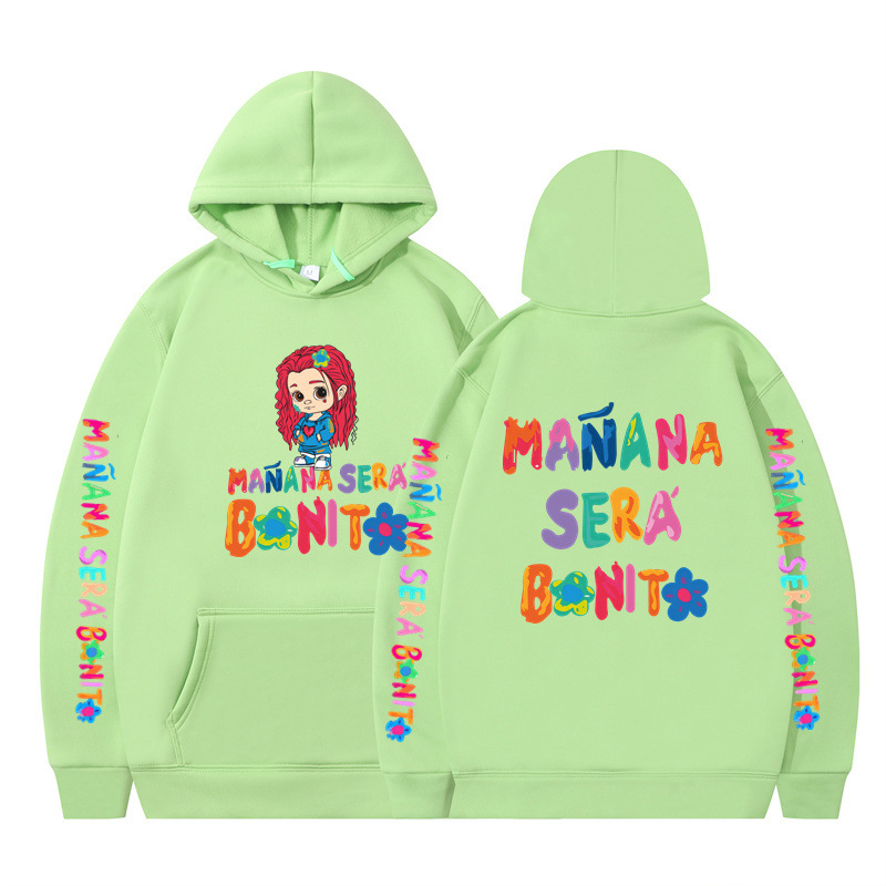 Cross-border otoño e invierno nuevo estilo Amazon moda europea y americana Karol G alfabeto sudadera con capucha suéter casual para parejas