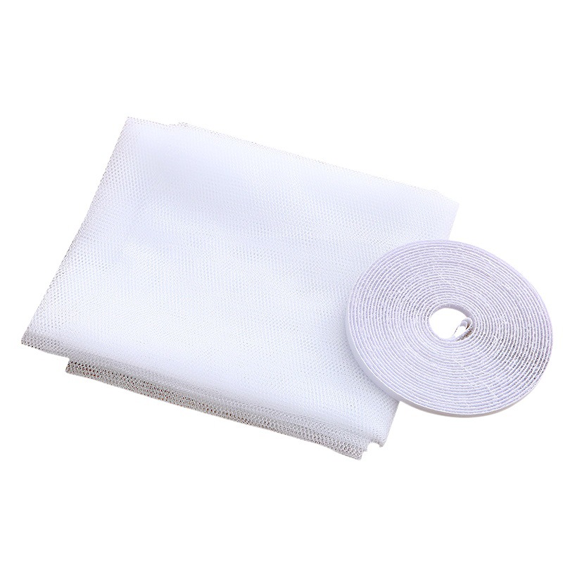 Ventana de pantalla blanca autoadhesiva anti-Mosquito/Pantalla de bricolaje anti-Mosquito/gasa Ventana de pantalla simple invisible con velcro