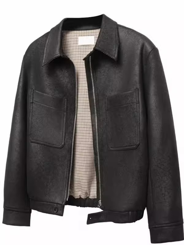 Chaqueta corta cleanfit americana Chaqueta de cuero de caza guapa de alta gama para hombre Chaqueta de pata de gallo