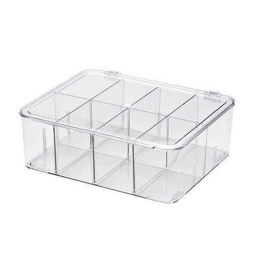 【Free Shipping】Single-Use Essence Storage Box with Dust-Proof Flip Lid Desk Makeup Skincare Lipstick Storage Box Transparent
