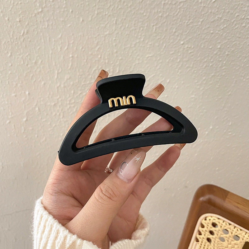 Accesorios para el cabello de pinza de tiburón de acrílico grande de Corea, clip de agarre para el cabello de disco simple, tocado de horquilla de cabeza femenina al por mayor