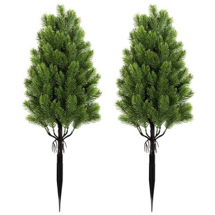 Amazon cross-border simulated Christmas land with pine and cypress trees, pine needles and pine straw bonsai, artificial pine and cypress leaves for green decoration