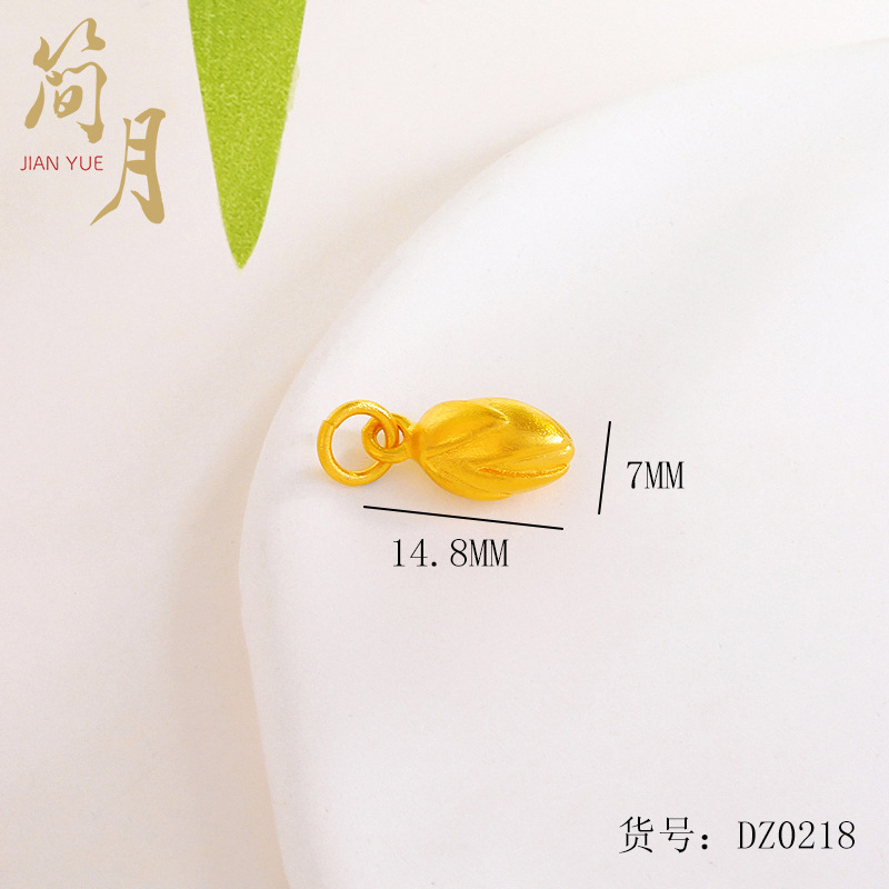 沙金diy手工配件小吊坠转运高档精工强保色吉祥串福项圈挂链饰品|undefined