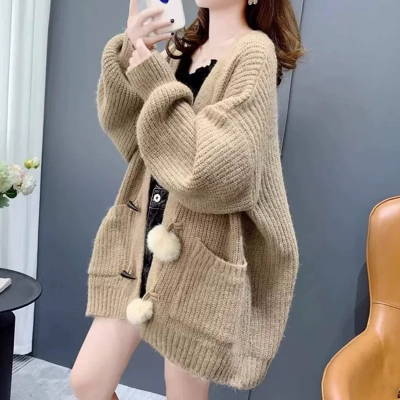 Tide, свитер, осенний кардиган, куртка, plus size, вестерн, корейский стиль