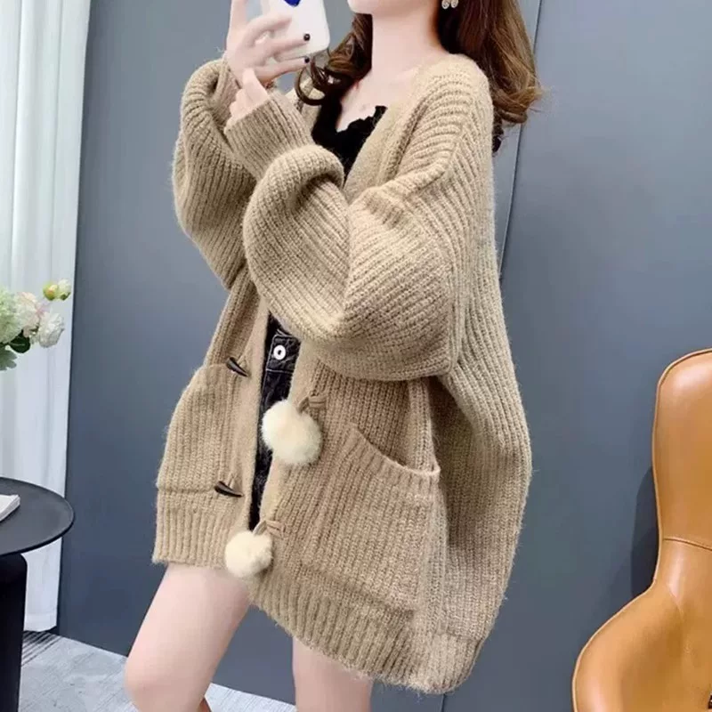 Tide, свитер, осенний кардиган, куртка, plus size, вестерн, корейский стиль