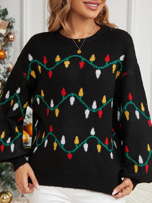 Suéter de navidad transfronterizo ropa de mujer europea y americana amazon popular colorido ligero suéter de navidad suelto image 6