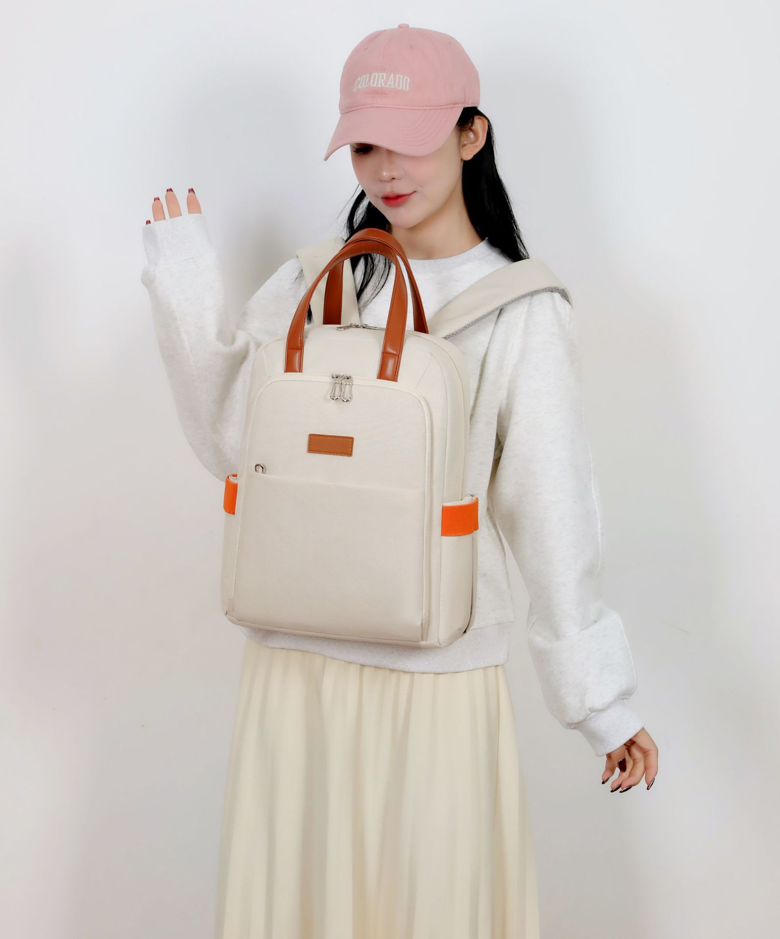 High-end women's backpack, men's Oxford fabric, large-capacity, multi-functional, durable and fashionable business backpack undefined